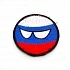 Шеврон триколор Россия шар на липучке,вышитый фото