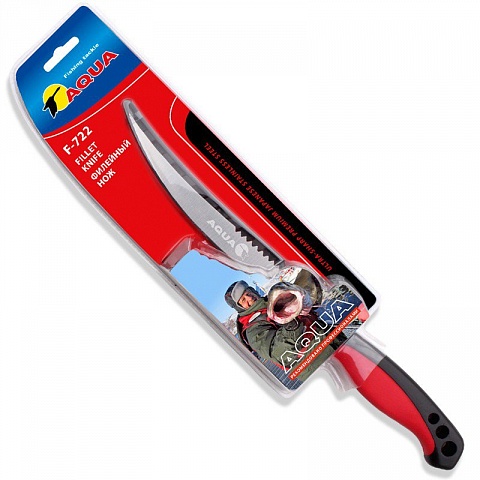 Нож AQUA F-722 красный фото